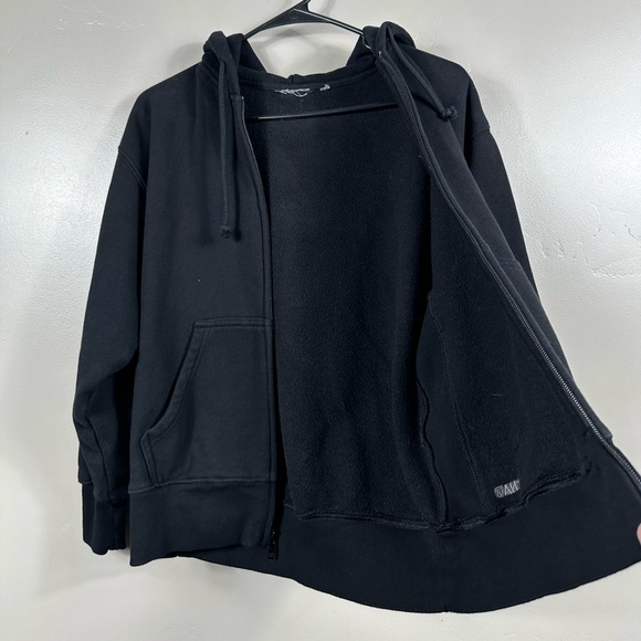 Aritzia Tna Bubble Fleece Boyfriend Zip Hoodie Jacket Black Size Small - Picture 3 of 5